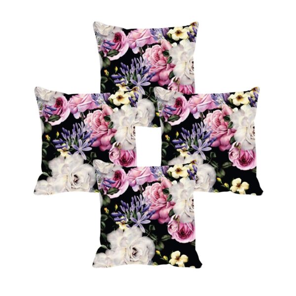 Floral Comely Floral Flowers Cushion Cover Set of 4 24x24 inches