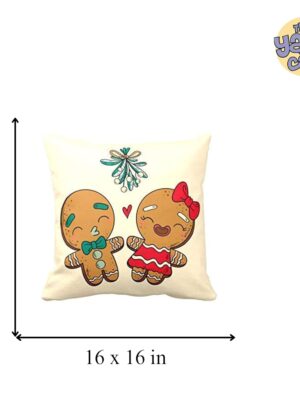 Christmas Gifts Cushion Covers House Decoration 16X16 inches - Gingerbread
