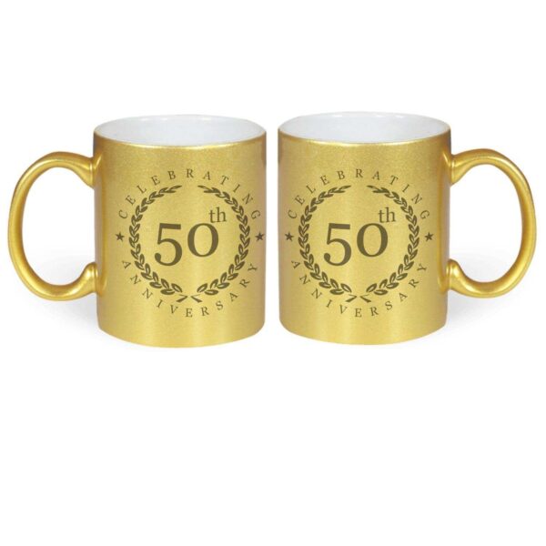 50th Anniversary Gift for Mom & Dad | Celebrating Golden Jubilee Glitter Couple Gift Hamper Set of 6