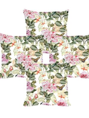 Cute Floral Flowers Cushion Cover Set of 4 12x12 inches