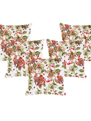 Fascinating Floral Flowers Cushion Cover Set of 5 20x20 inches