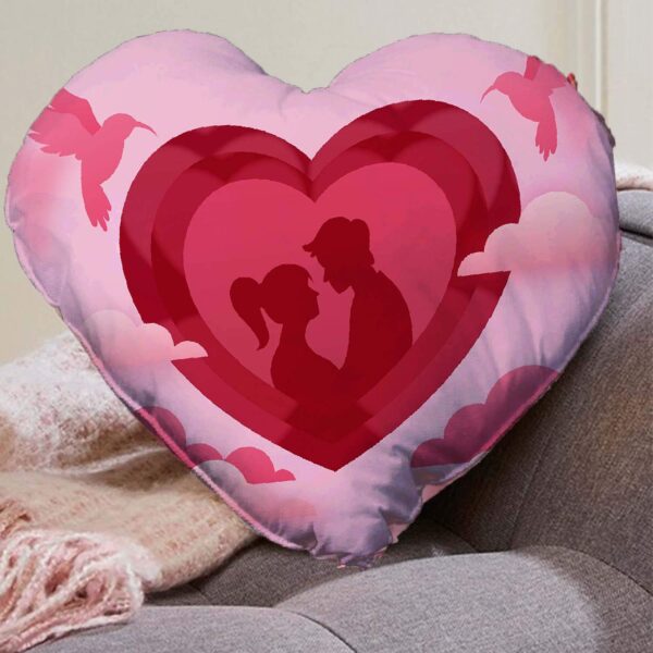 Valentines Day Gifts 16 x 16 inches Heart Shape Velvet Cushion (with Filler) for Girlfriend Boyfriend Husband Wife Throw Love -You are Par