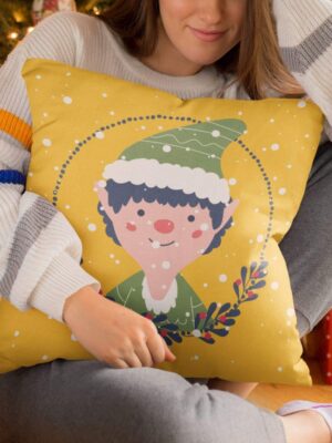Christmas Gifts Cushion Covers House Decoration 20x20 inches - Cute Boy Snowman