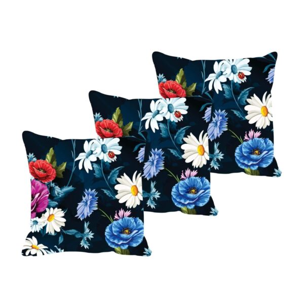 Floral Flowers Cushion Cover Set of 3 16X16 inches