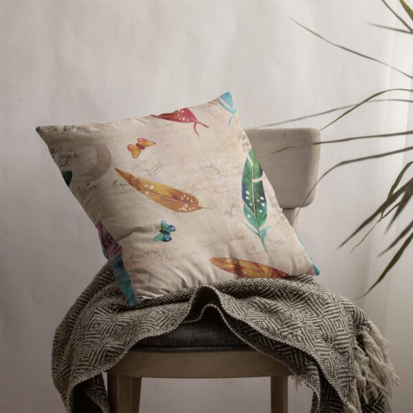 TheYaYaCafe® 20X20 inches Set of 3 Cushion Covers Charming Butterfly Floral Flowers Printed Sofa Throw Pillows Multicolor