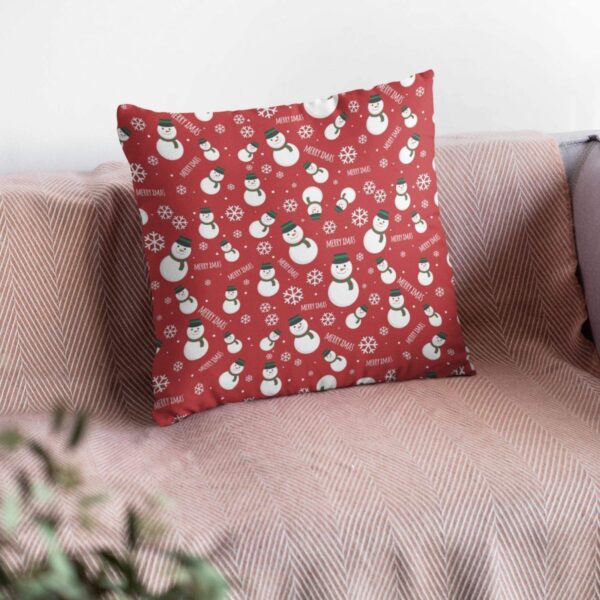 Yaya Cafe Christmas Gifts Cushion Covers House Decoration 24 x 24 inches - Merry Xmas with Snowman Snowman