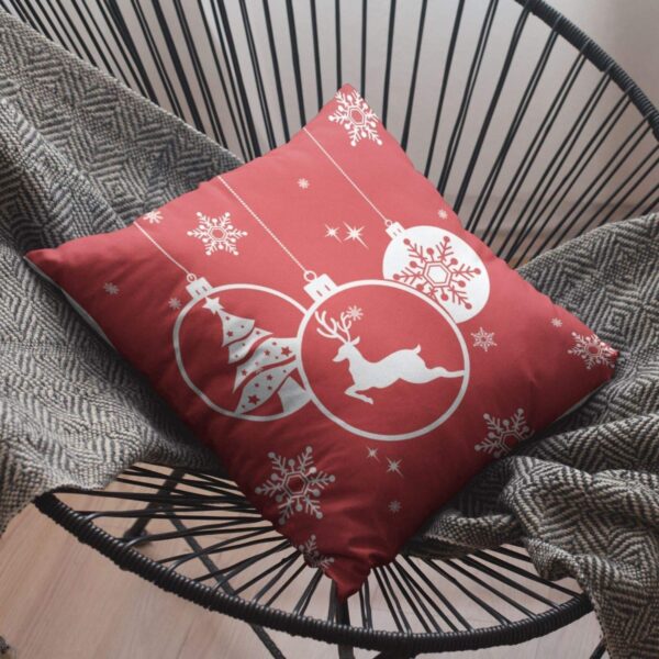 Canvas Cotton Christmas Gifts Cushion Covers House Decoration 24 x 24 inches - Snowflakes Reindeer Snowman