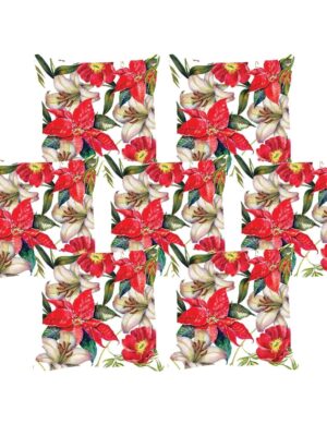 Shapely Floral Flowers Cushion Cover Set of 7 16x16 inches