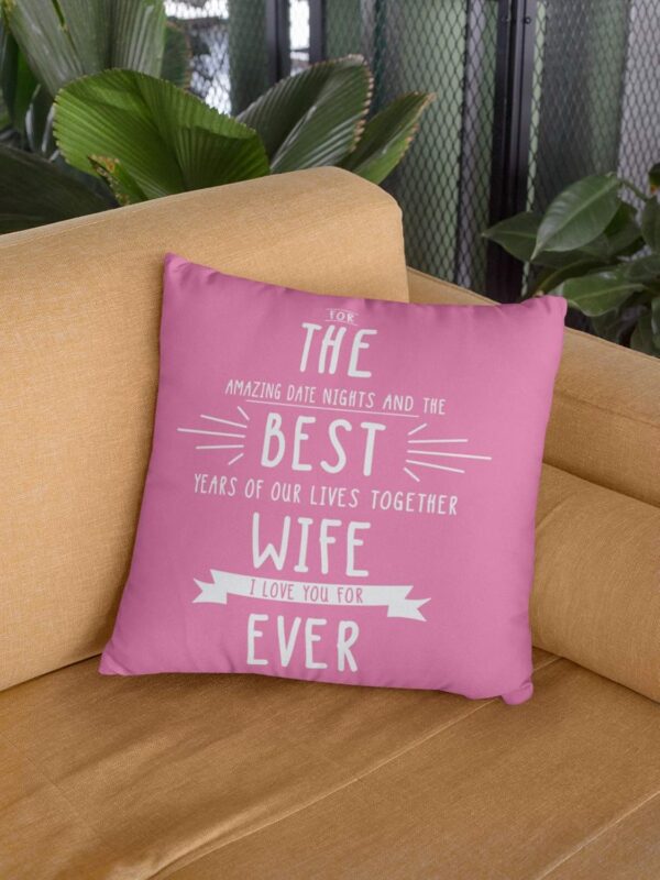 Yaya Cafe Valentine Gifts for Best Wife Love You Forever Throw Cushion Cover Love - 16 x 16 inches