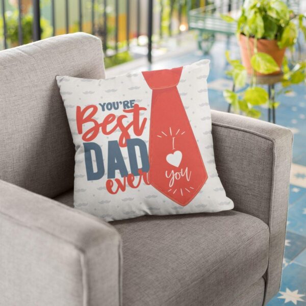 Love Best Dad 12 x 12 inches Velvet Cushion Cover