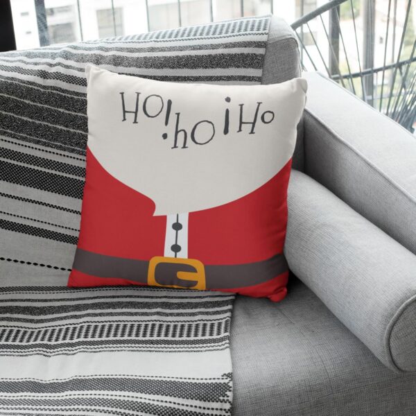 Christmas Cotton Cushion Covers for House Decoration ( Ho Ho Ho Santa, 16X16 inches)