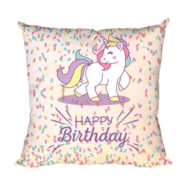 Dream Come True Unicorn Cushion with Filler – Birthday Gift for Kids | 12x12